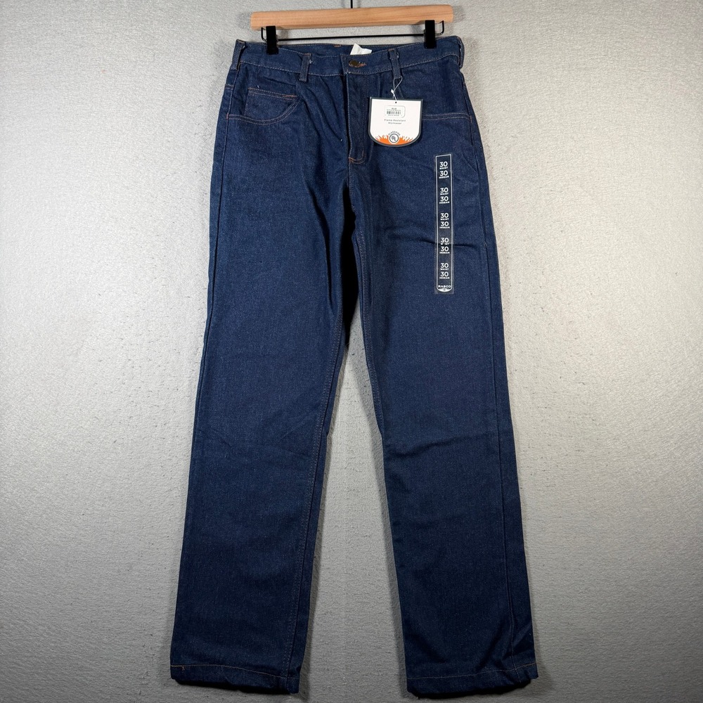 Rasco FR4622‎ Mens Dark Wash Denim Flame Resistant Workwear Jeans 30x30